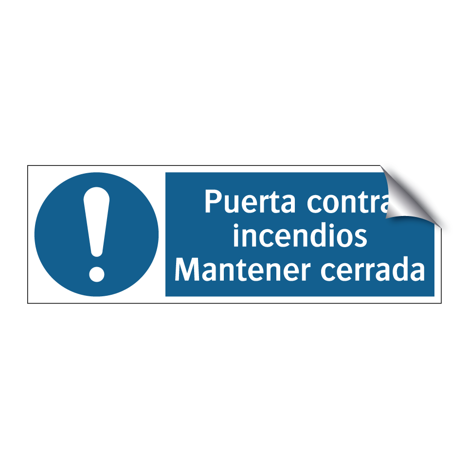 Puerta contra incendios Mantener cerrada