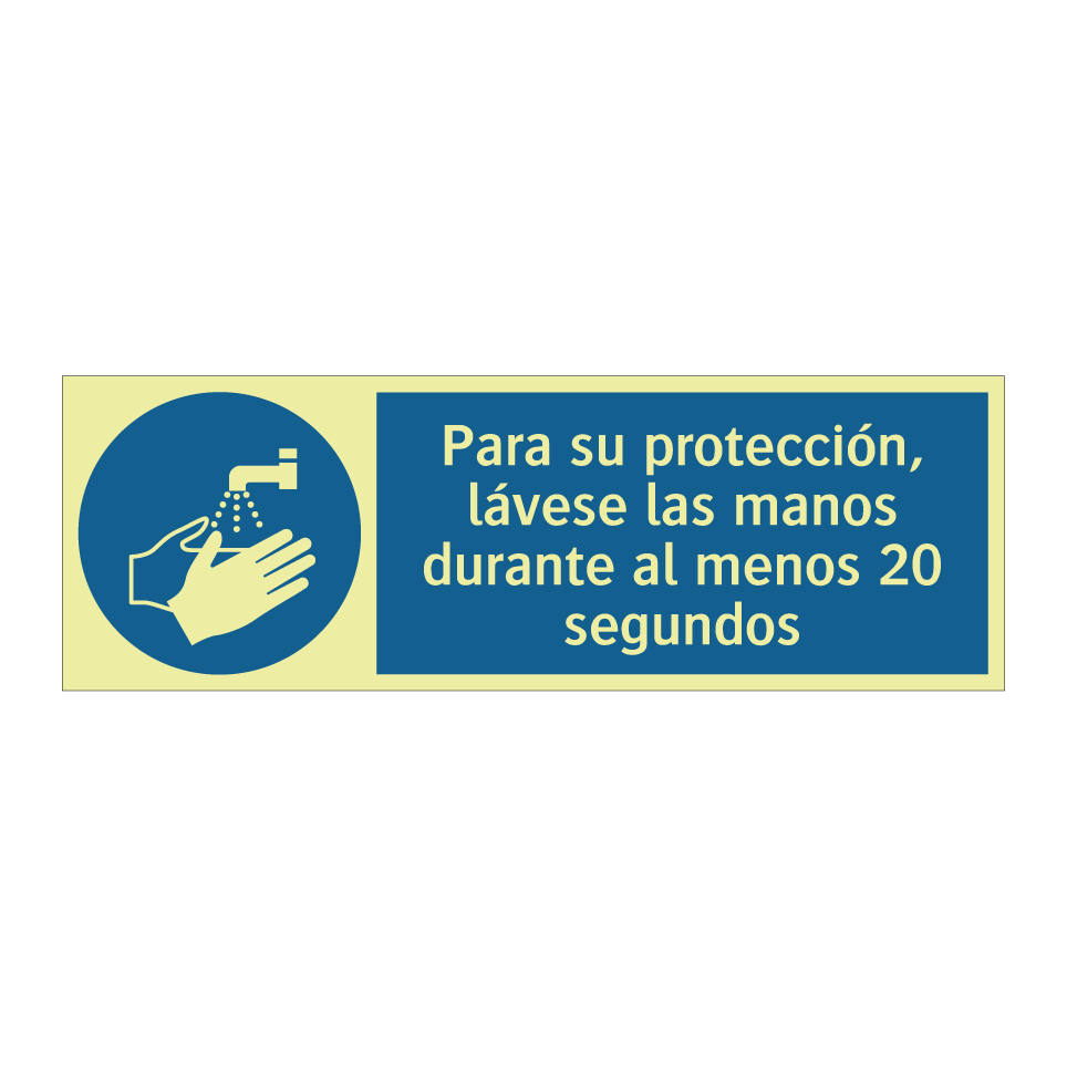 Para su protección, lávese las manos durante al menos 20 segundos