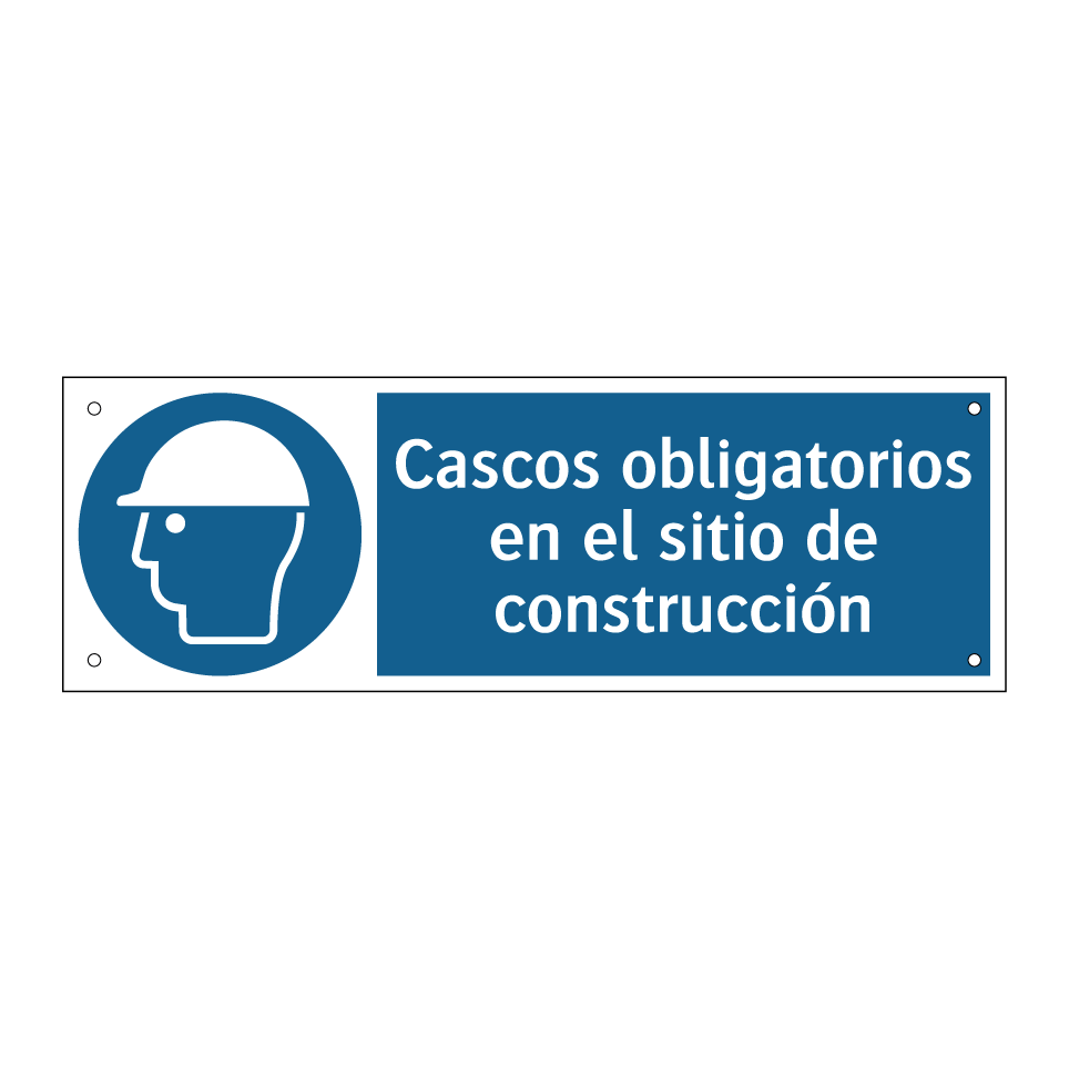 Cascos obligatorios en el sitio de construcción