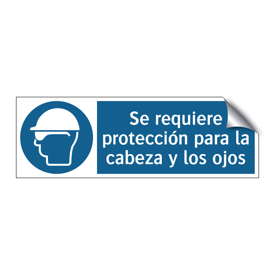 Se requiere protección para la cabeza y los ojos