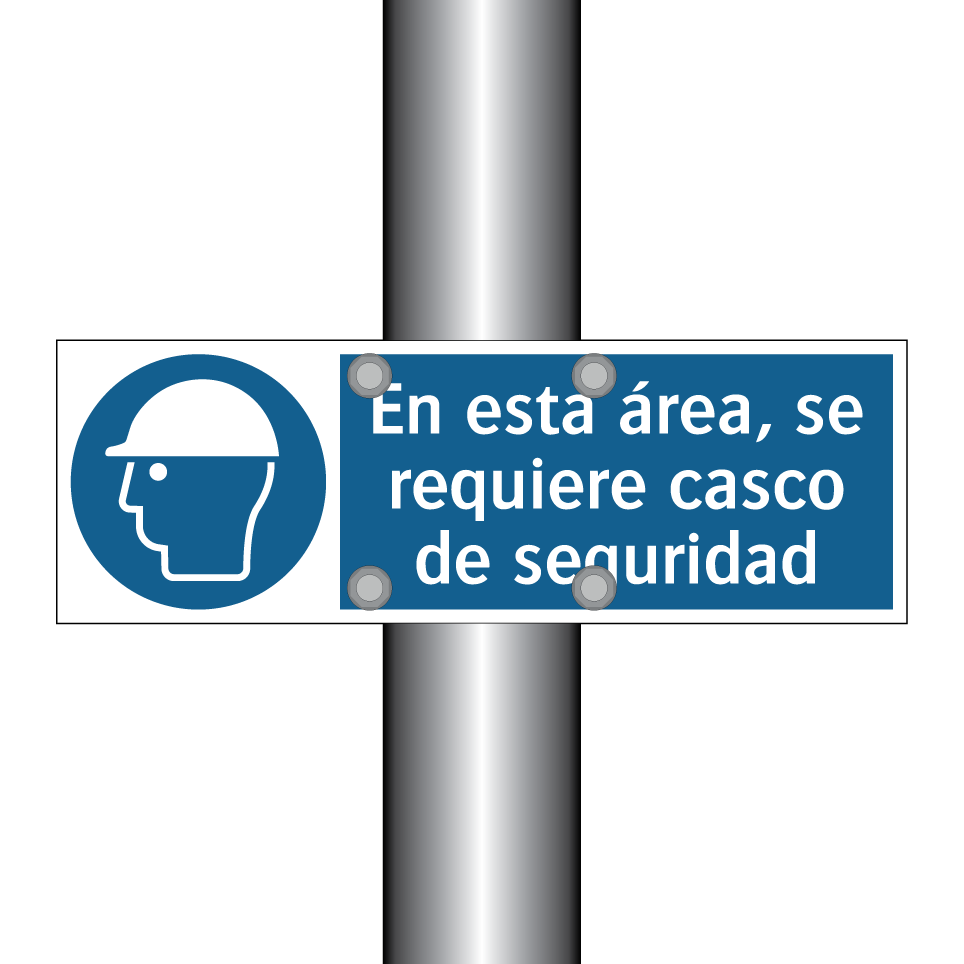En esta área, se requiere casco de seguridad