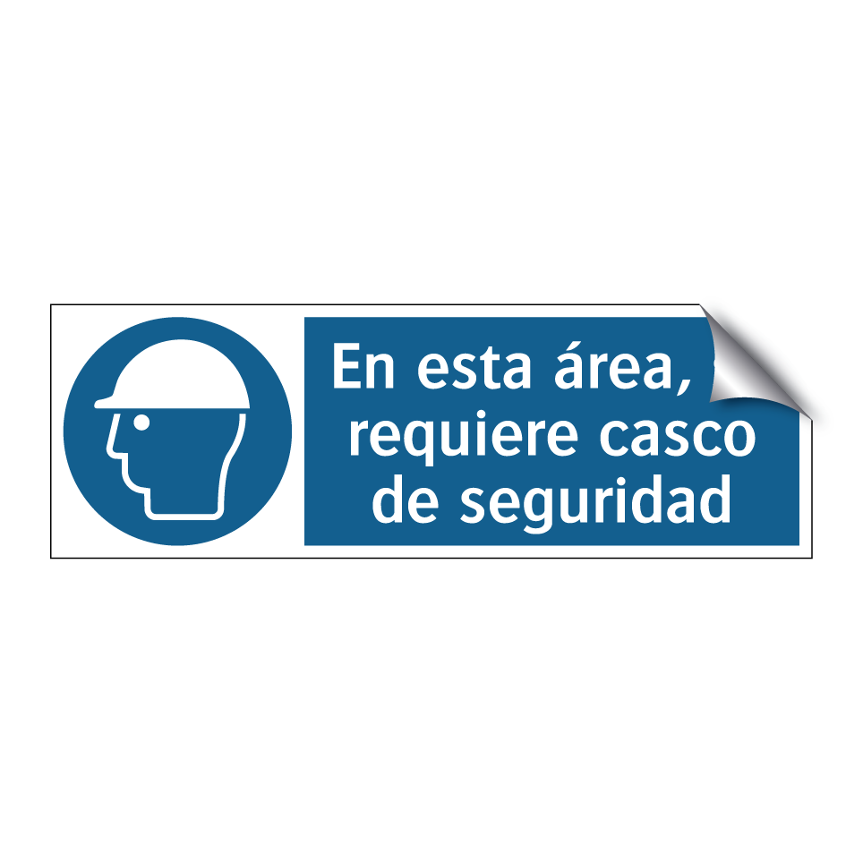 En esta área, se requiere casco de seguridad