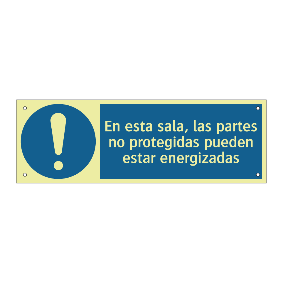 En esta sala, las partes no protegidas pueden estar energizadas