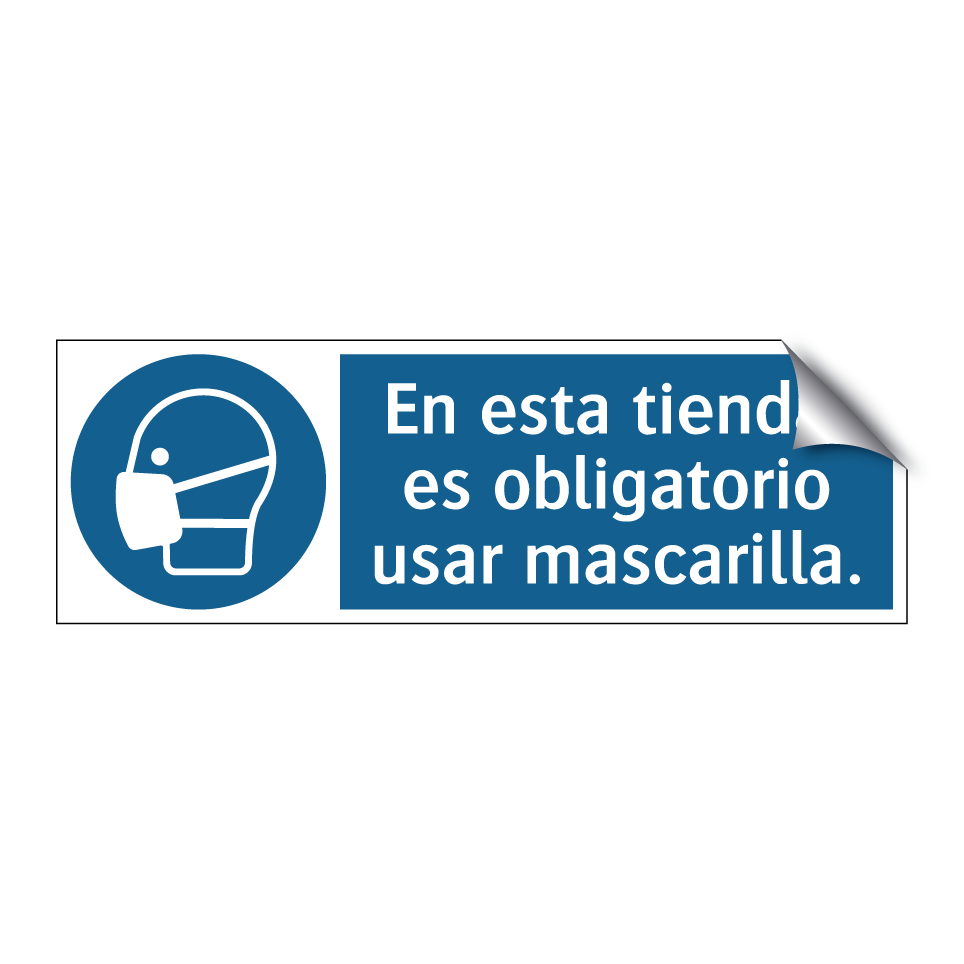 En esta tienda, es obligatorio usar mascarilla.