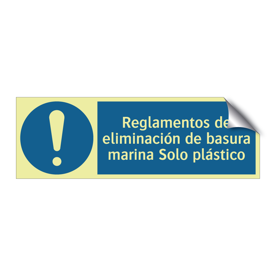 Reglamentos de eliminación de basura marina Solo plástico