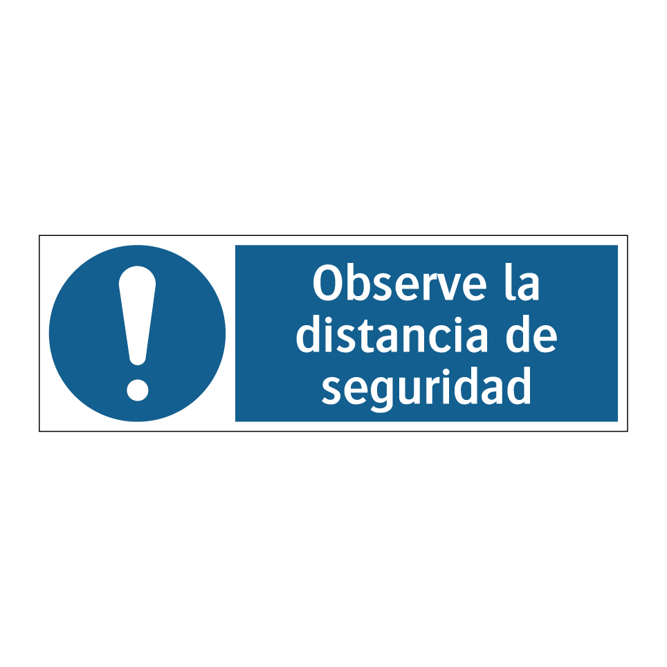 Observe la distancia de seguridad