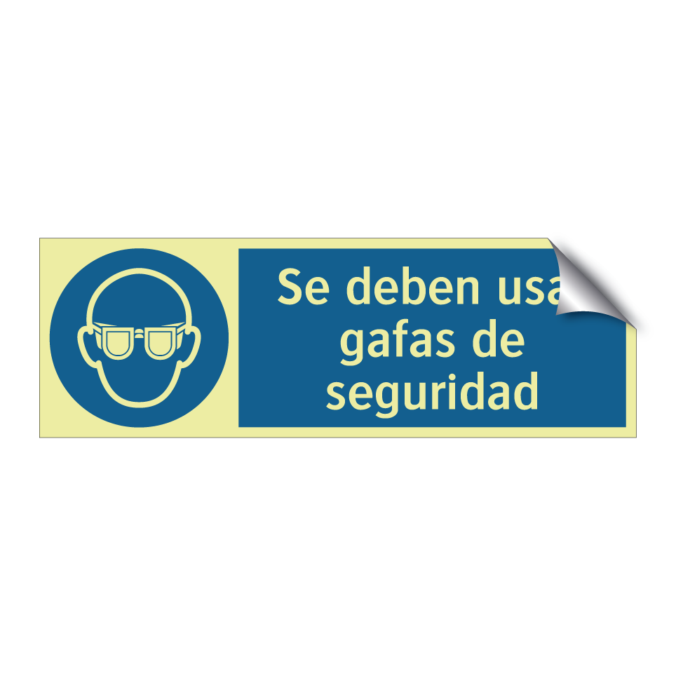 Se deben usar gafas de seguridad