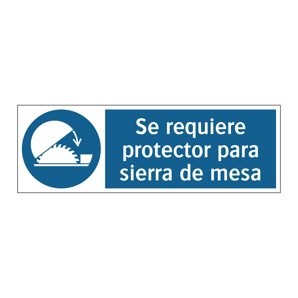 Se requiere protector para sierra de mesa
