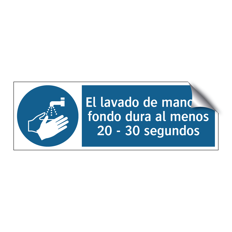 El lavado de manos a fondo dura al menos 20 - 30 segundos