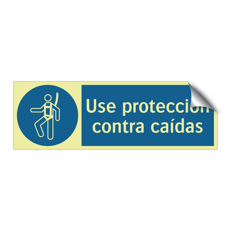 Use protección contra caídas