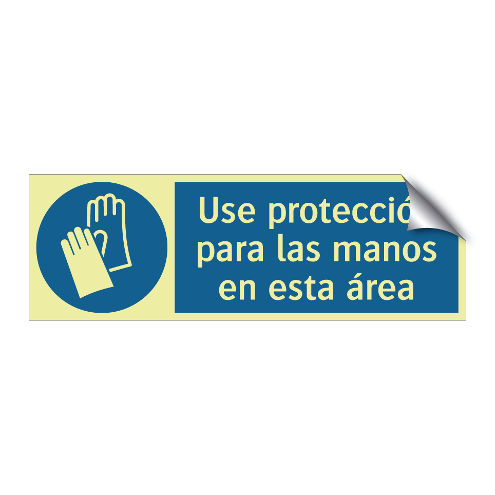 Use protección para las manos en esta área