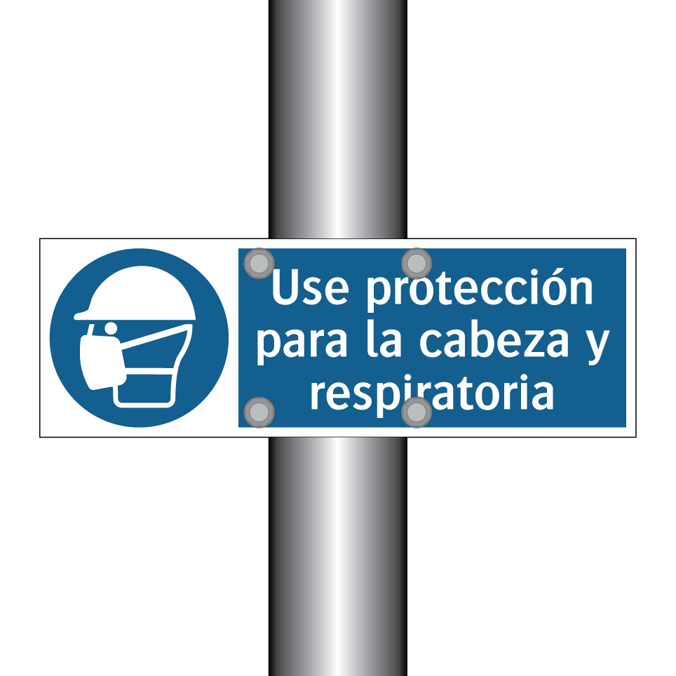 Use protección para la cabeza y respiratoria