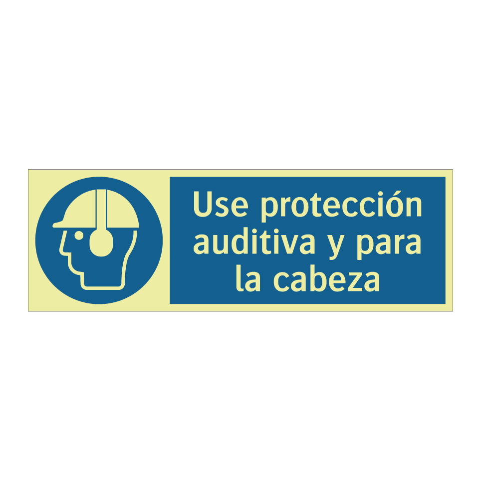 Use protección auditiva y para la cabeza