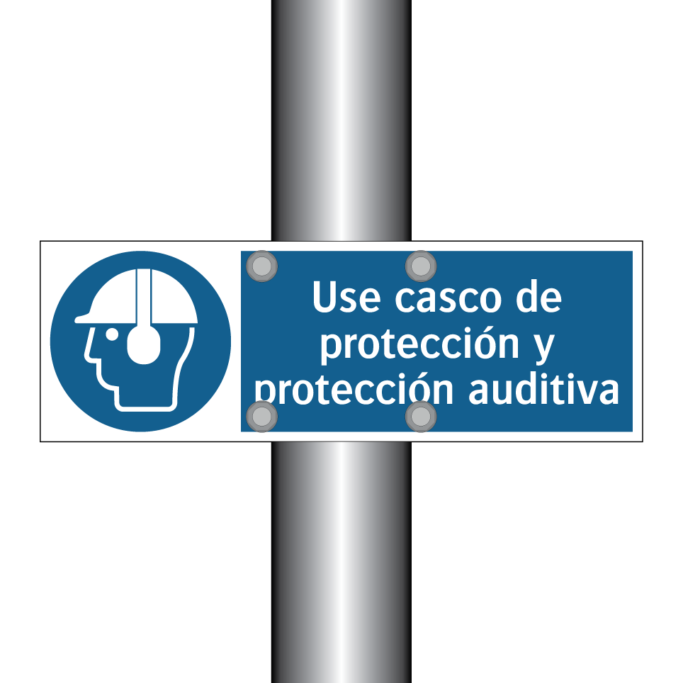 Use casco de protección y protección auditiva