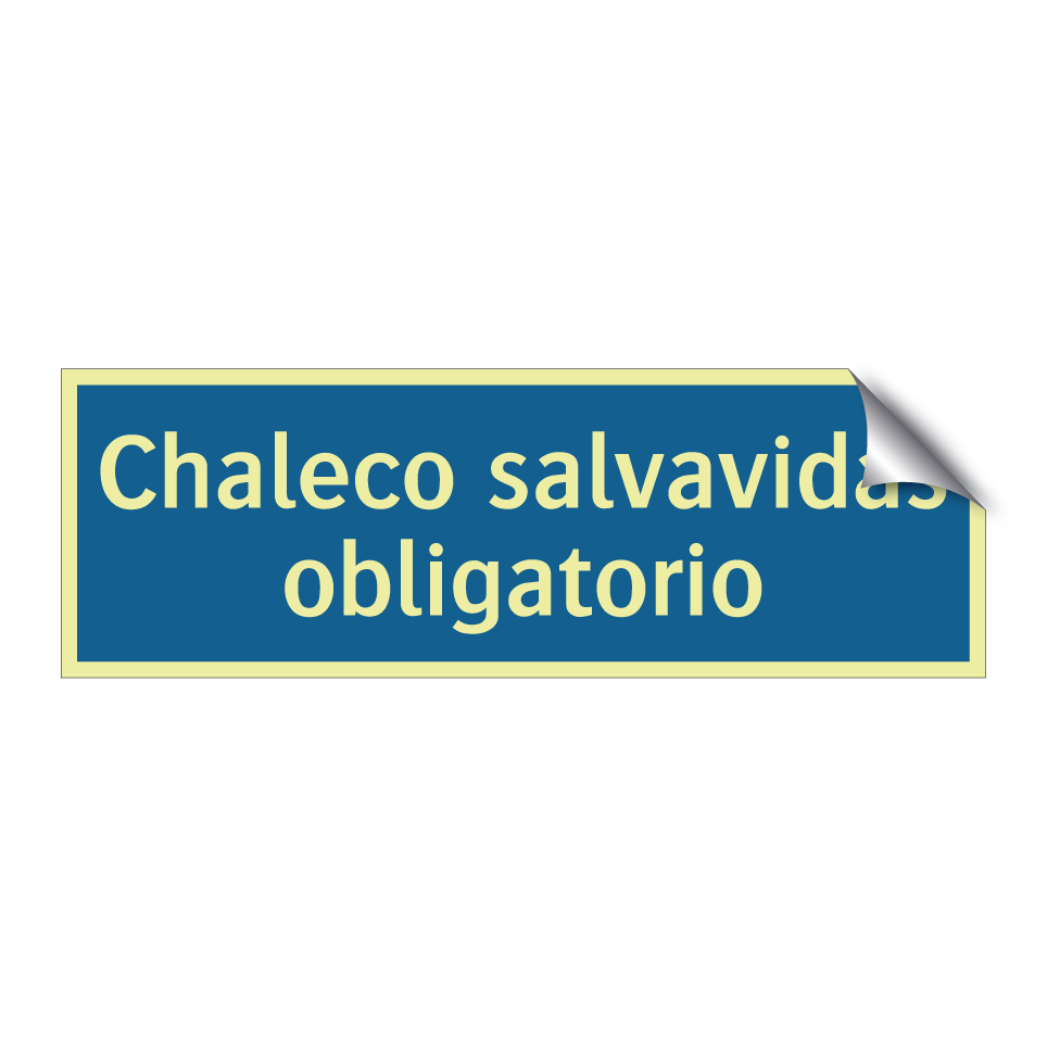 Chaleco salvavidas obligatorio