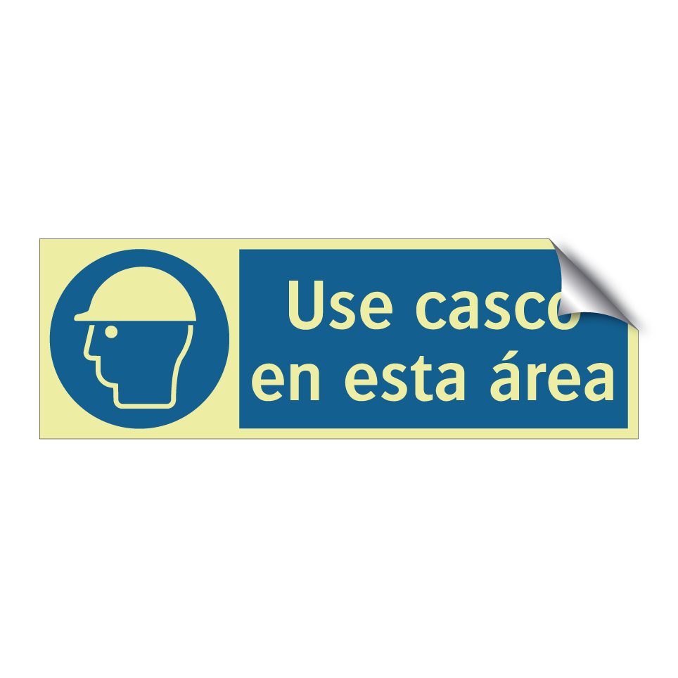 Use casco en esta área