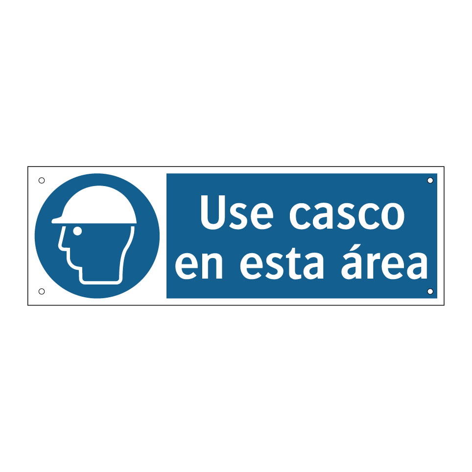 Use casco en esta área