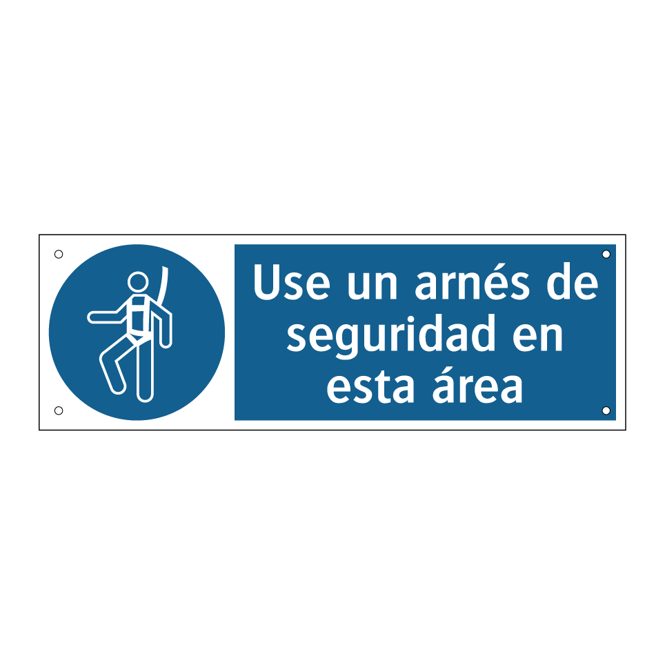 Use un arnés de seguridad en esta área