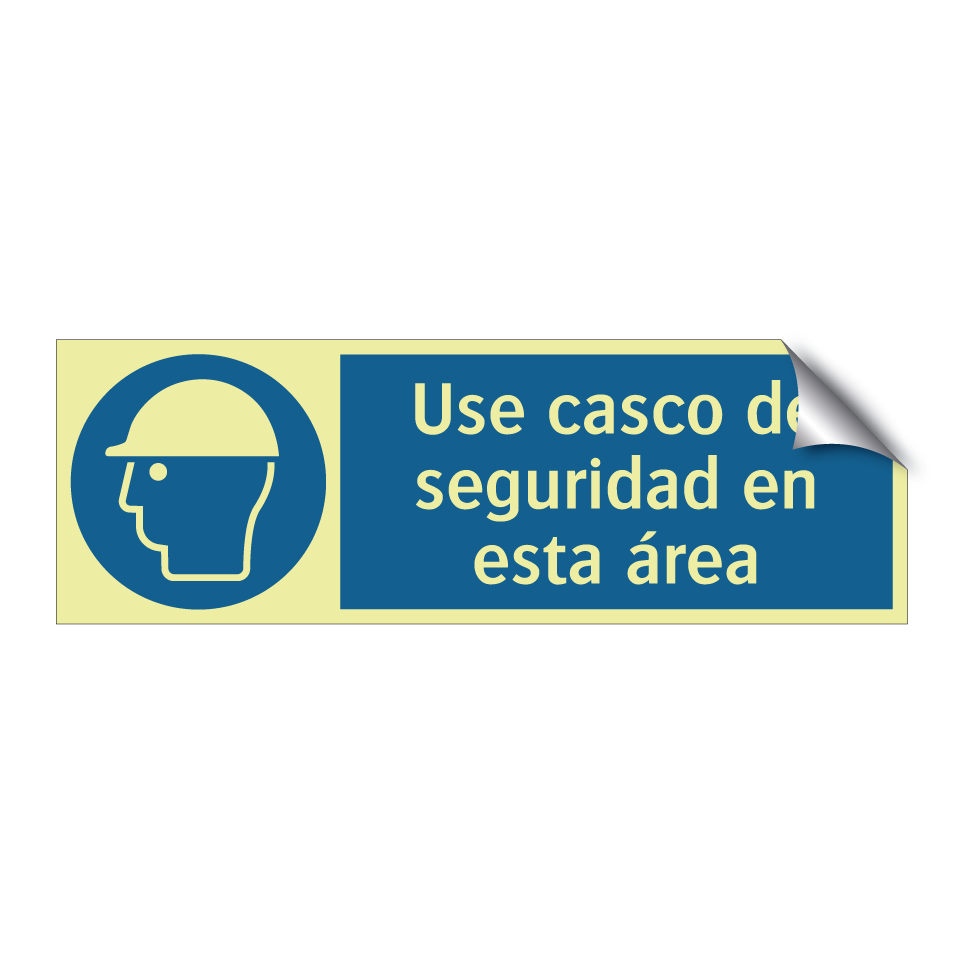 Use casco de seguridad en esta área
