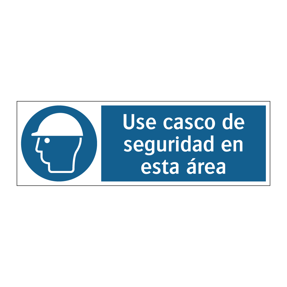 Use casco de seguridad en esta área