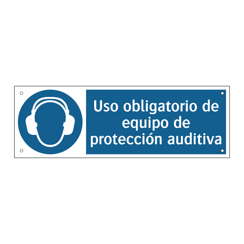 Uso obligatorio de equipo de protección auditiva