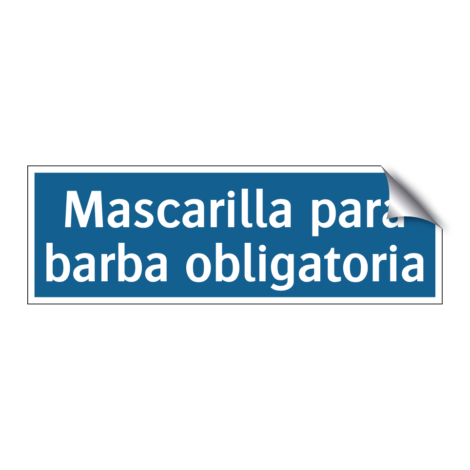 Mascarilla para barba obligatoria