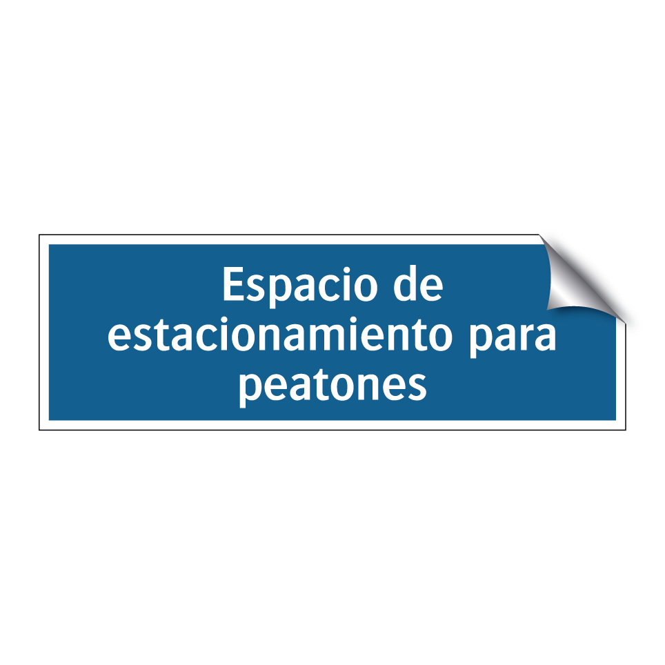 Espacio de estacionamiento para peatones