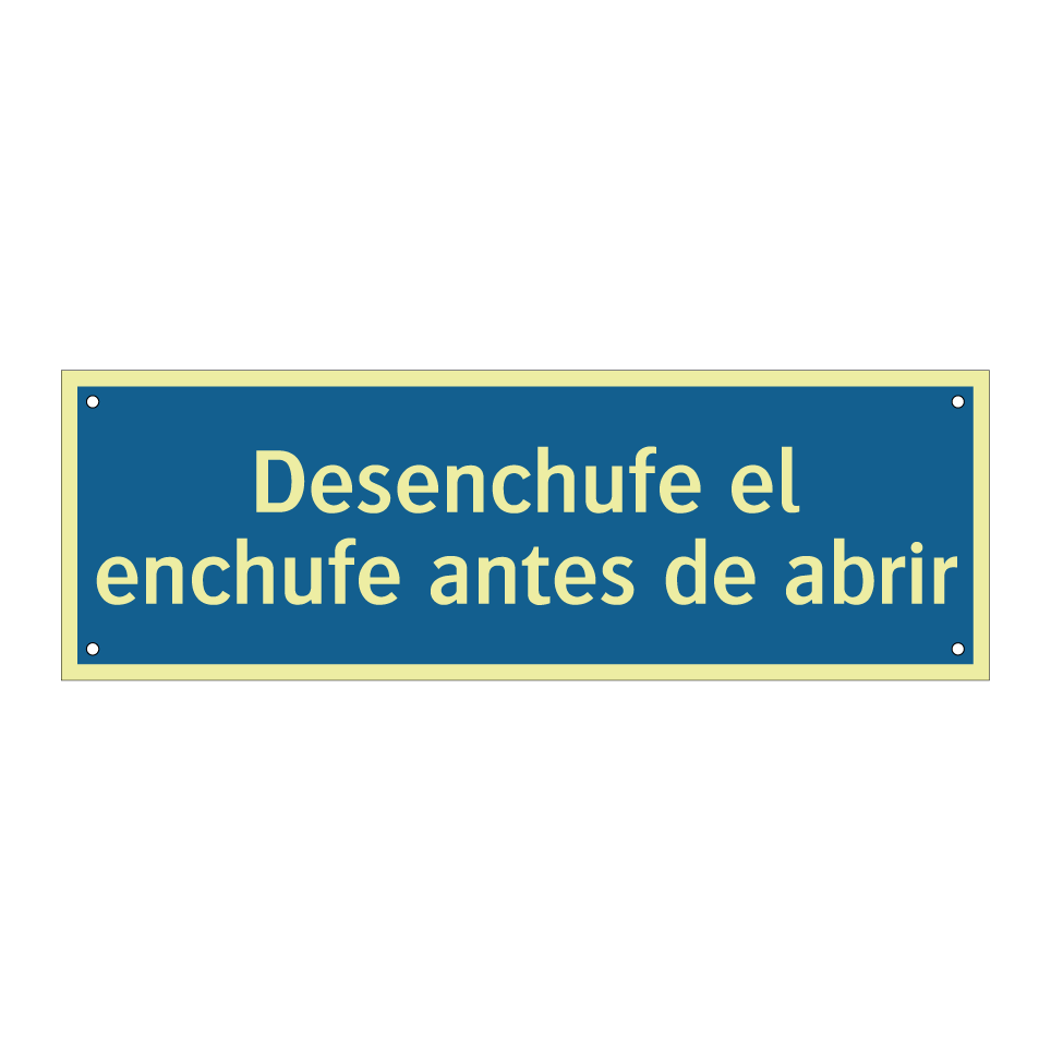 Desenchufe el enchufe antes de abrir