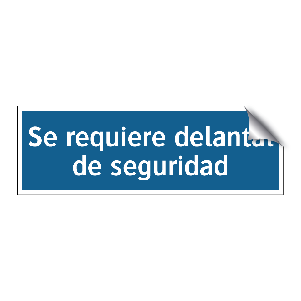 Se requiere delantal de seguridad