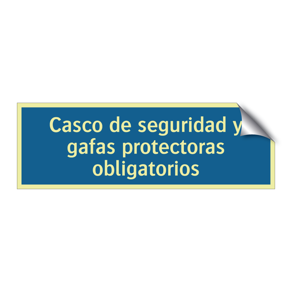 Casco de seguridad y gafas protectoras obligatorios