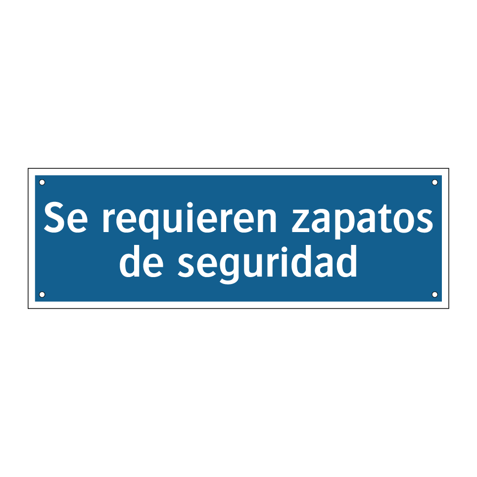 Se requieren zapatos de seguridad