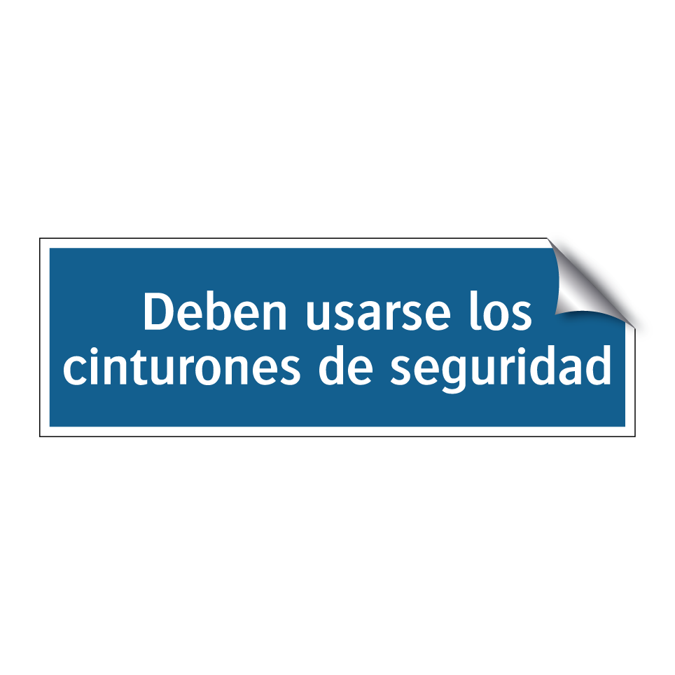 Deben usarse los cinturones de seguridad