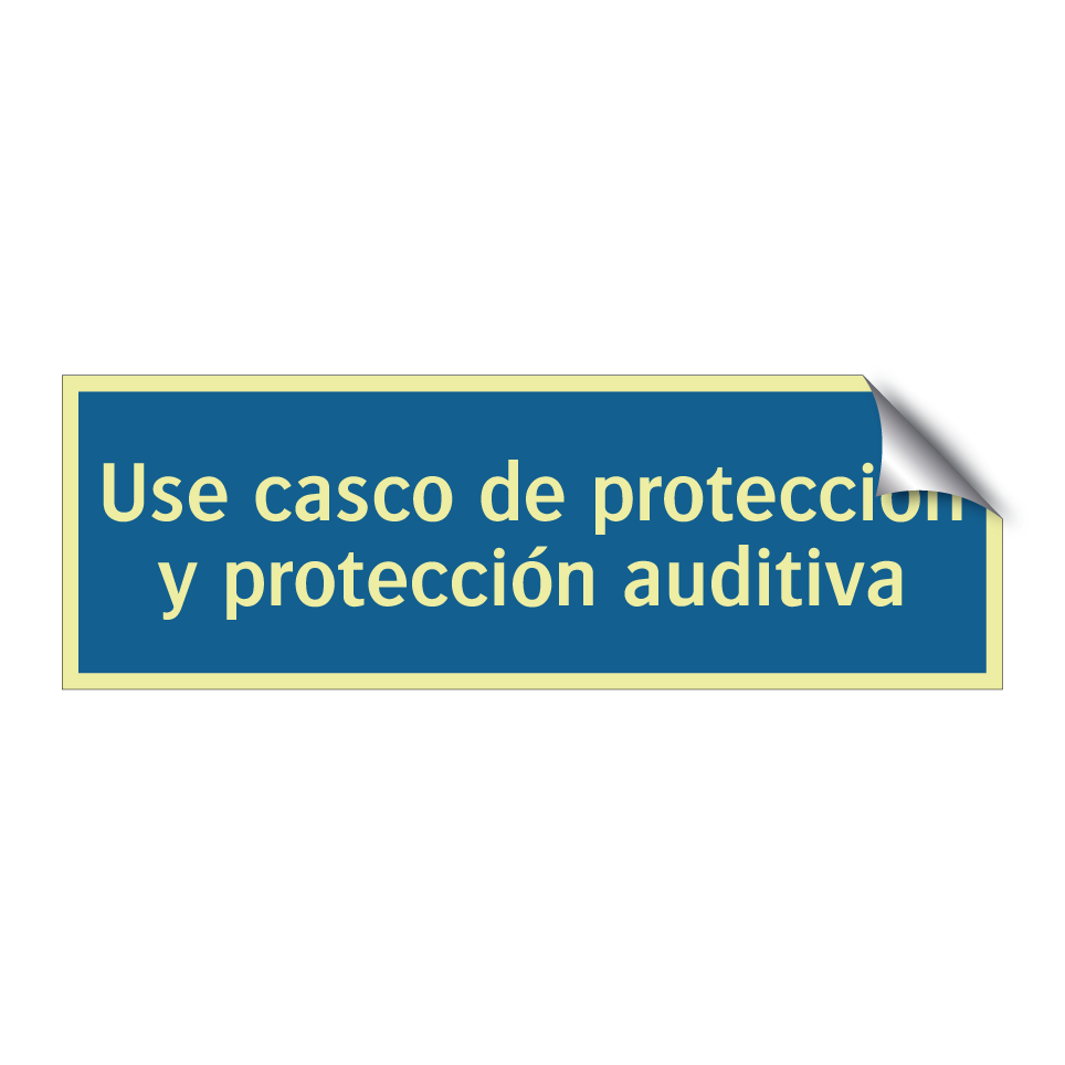 Use casco de protección y protección auditiva