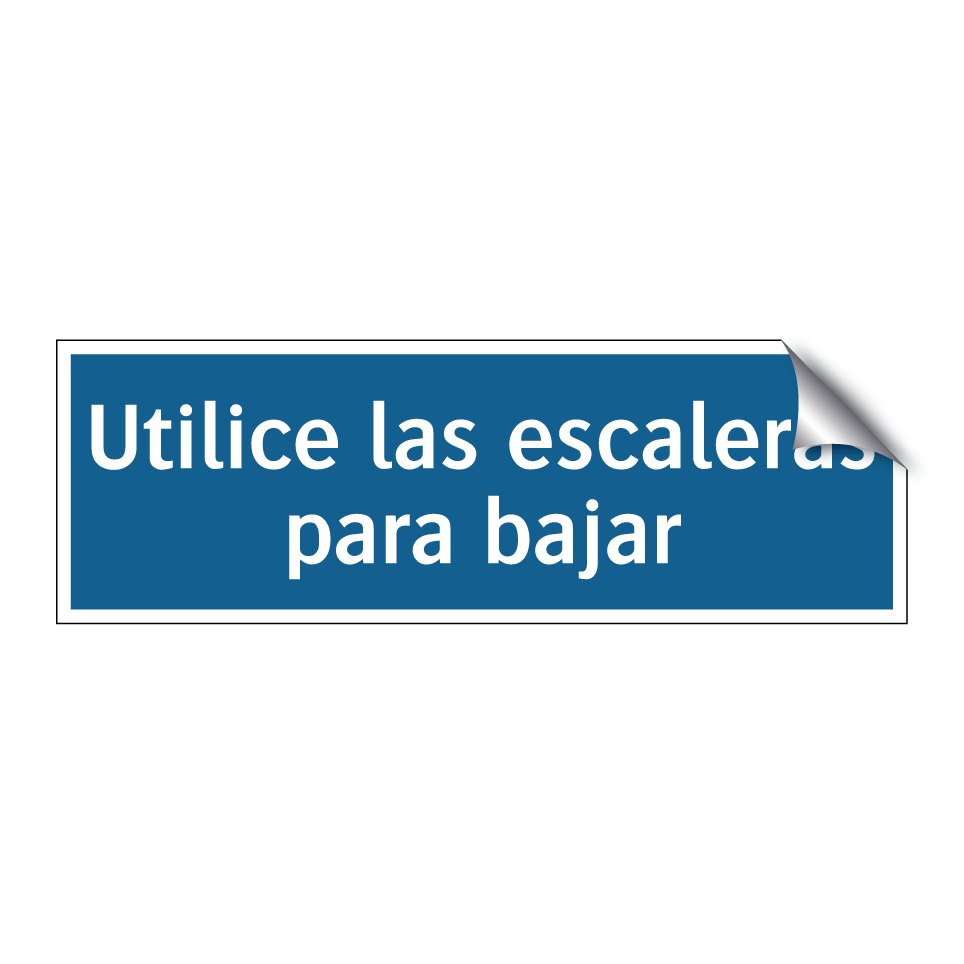 Utilice las escaleras para bajar