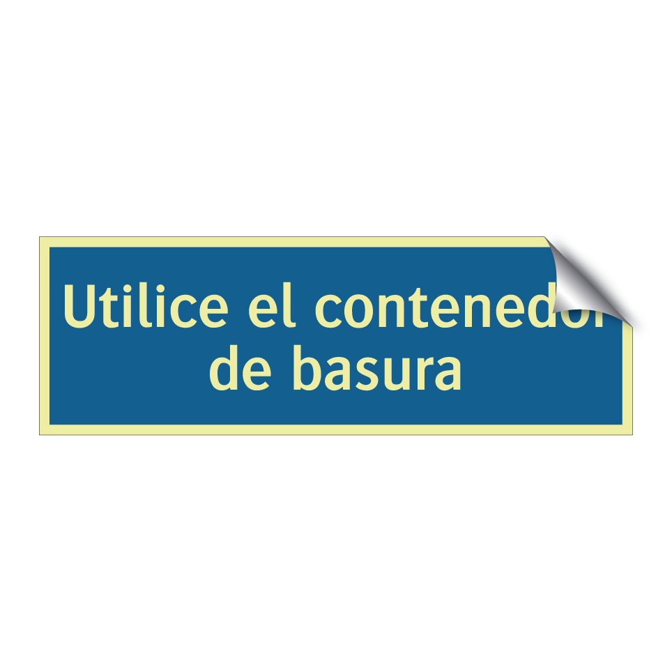 Utilice el contenedor de basura