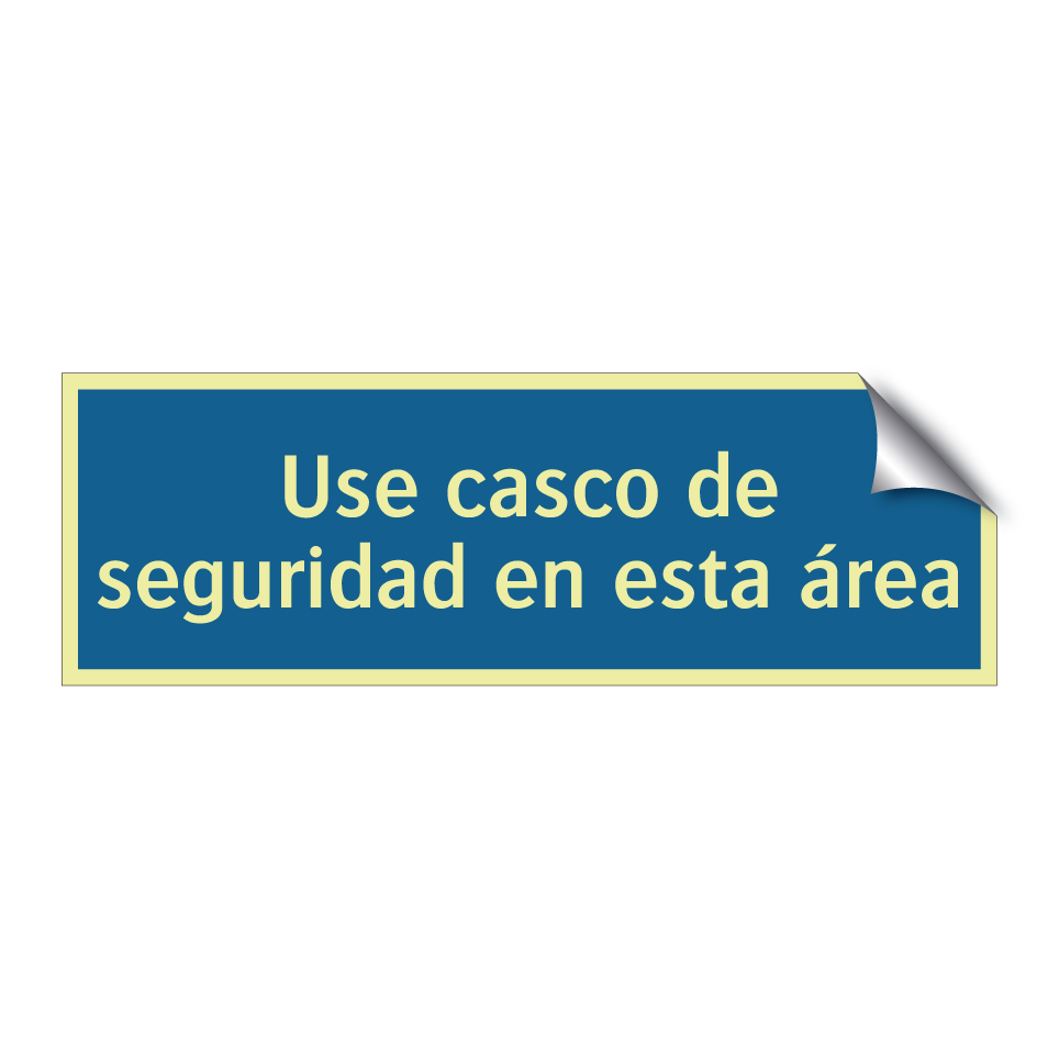 Use casco de seguridad en esta área