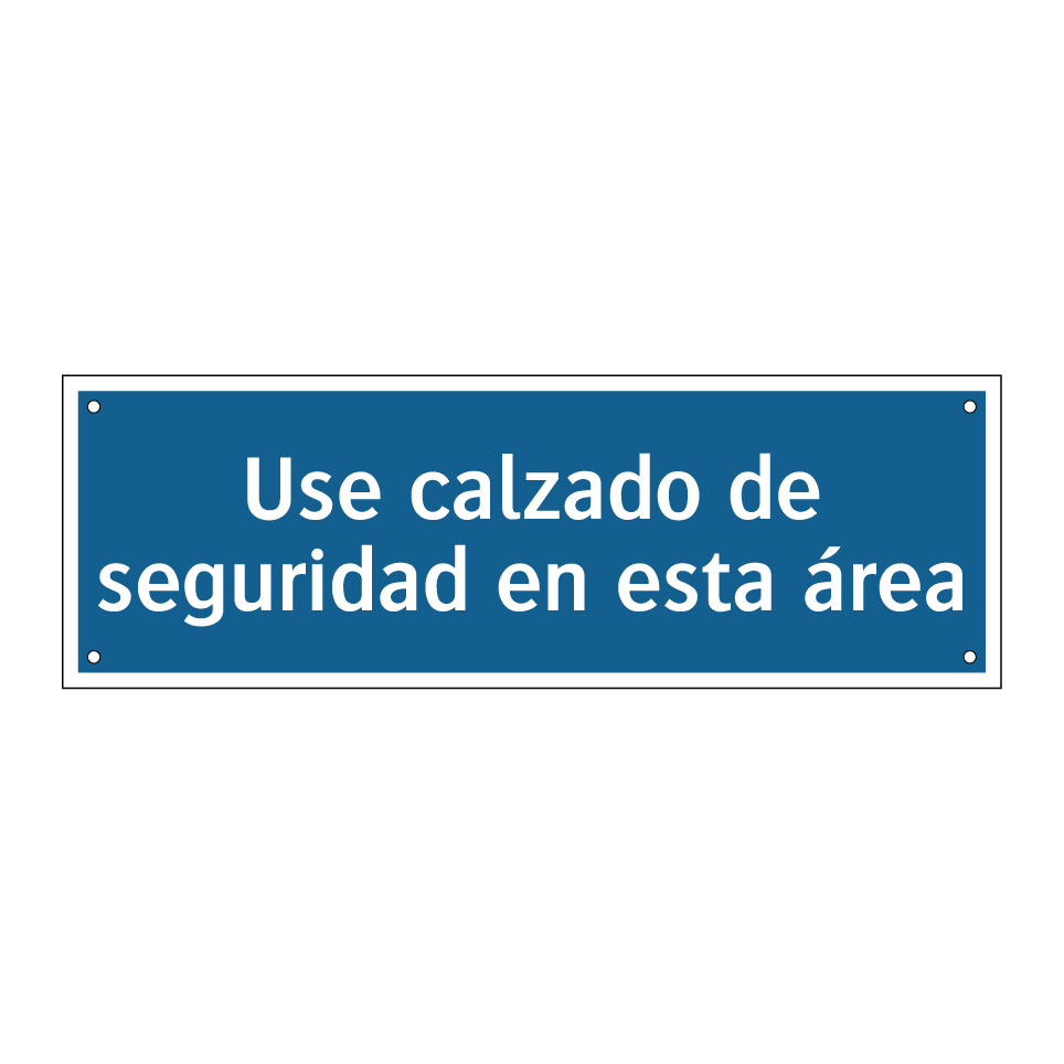 Use calzado de seguridad en esta área