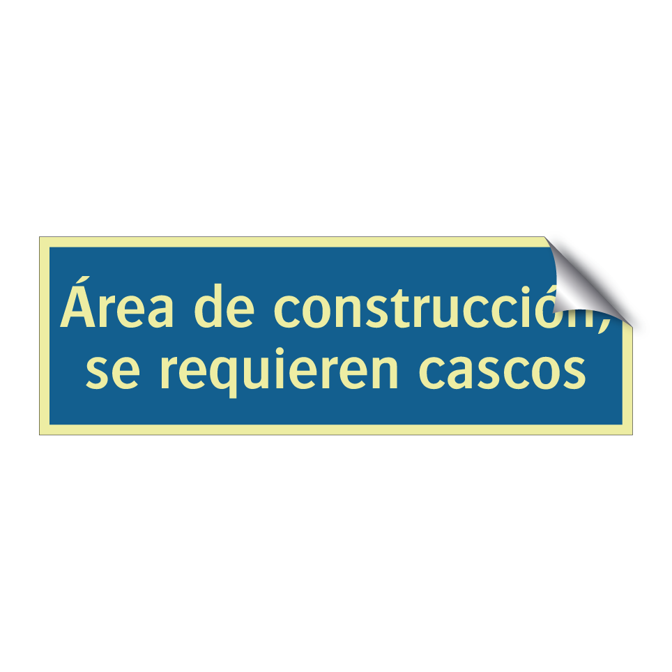 Área de construcción, se requieren cascos