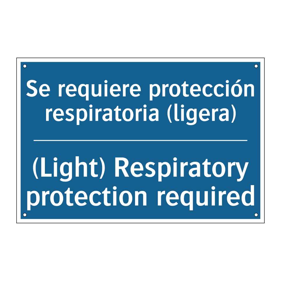 Se requiere protección respiratoria /.../ - (Light) Respiratory protection /.../