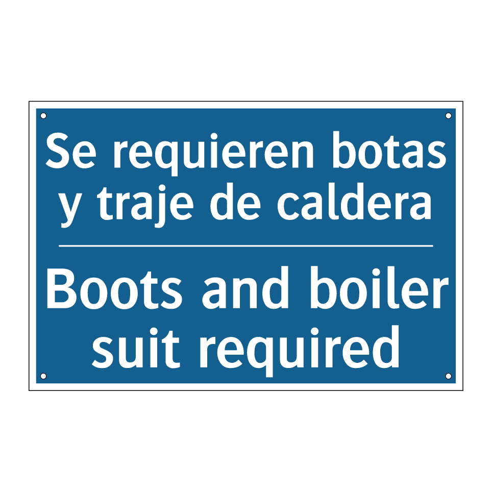 Se requieren botas y traje de /.../ - Boots and boiler suit required