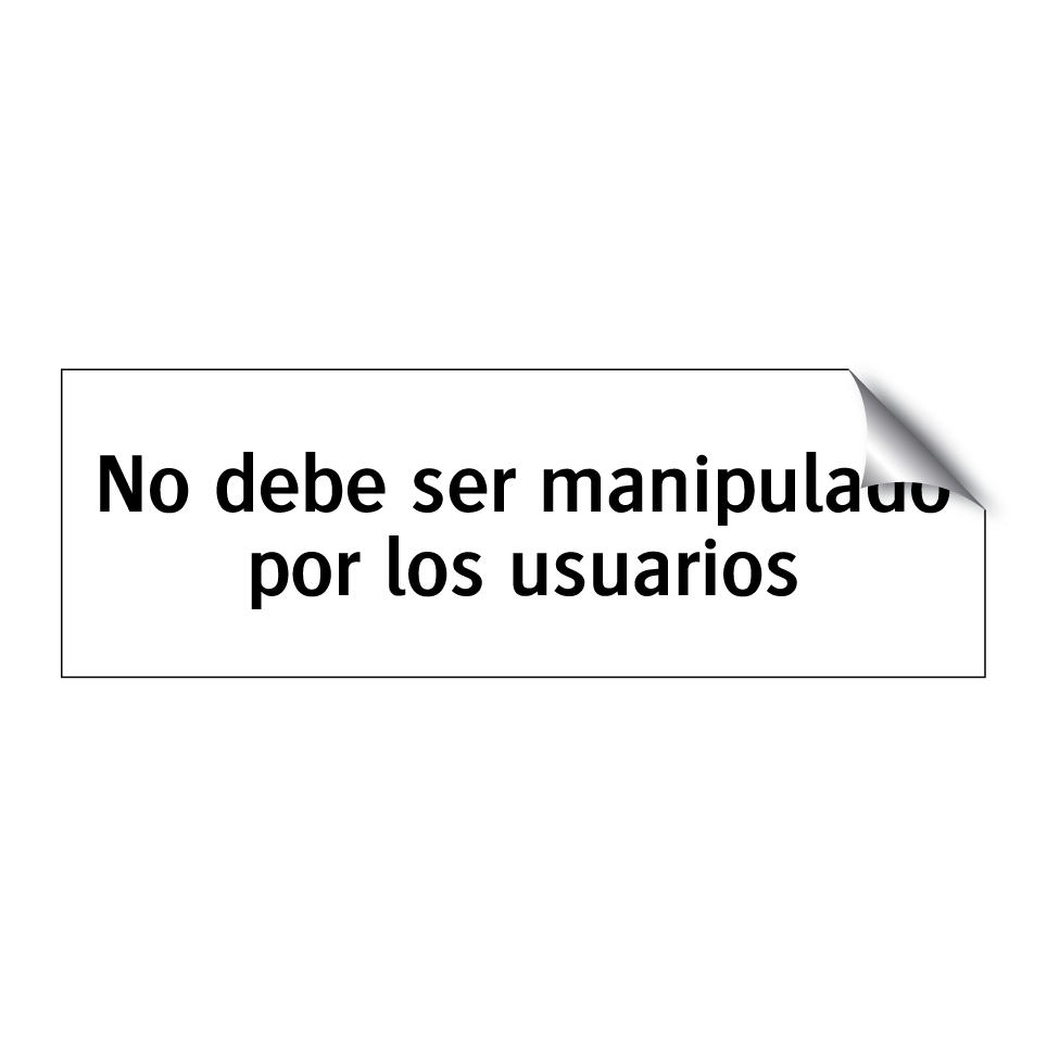 No debe ser manipulado por los usuarios