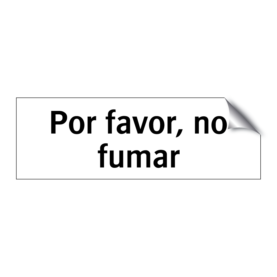 Por favor, no fumar