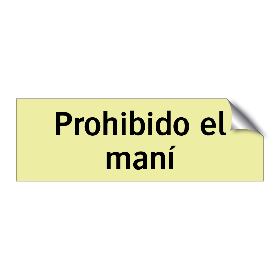 Prohibido el maní