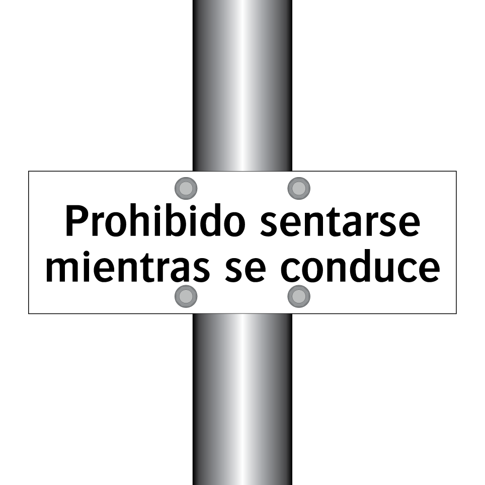 Prohibido sentarse mientras se conduce
