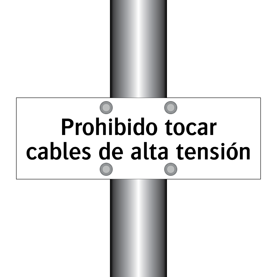 Prohibido tocar cables de alta tensión