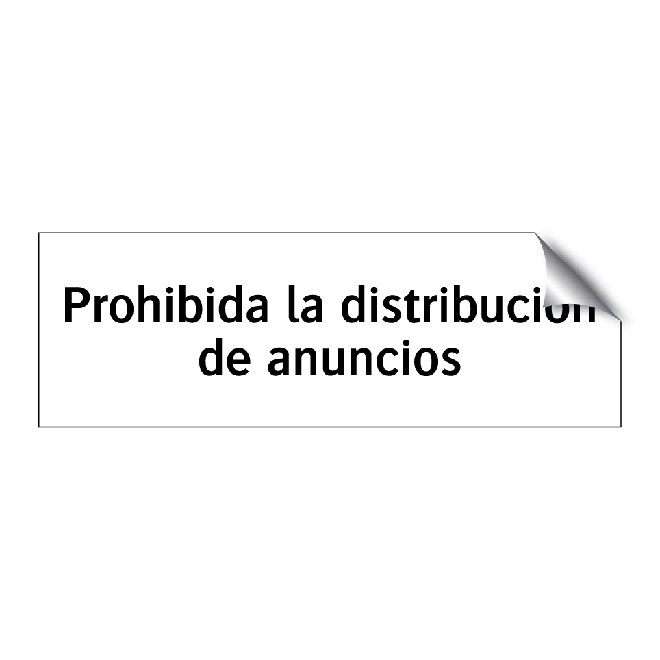 Prohibida la distribución de anuncios