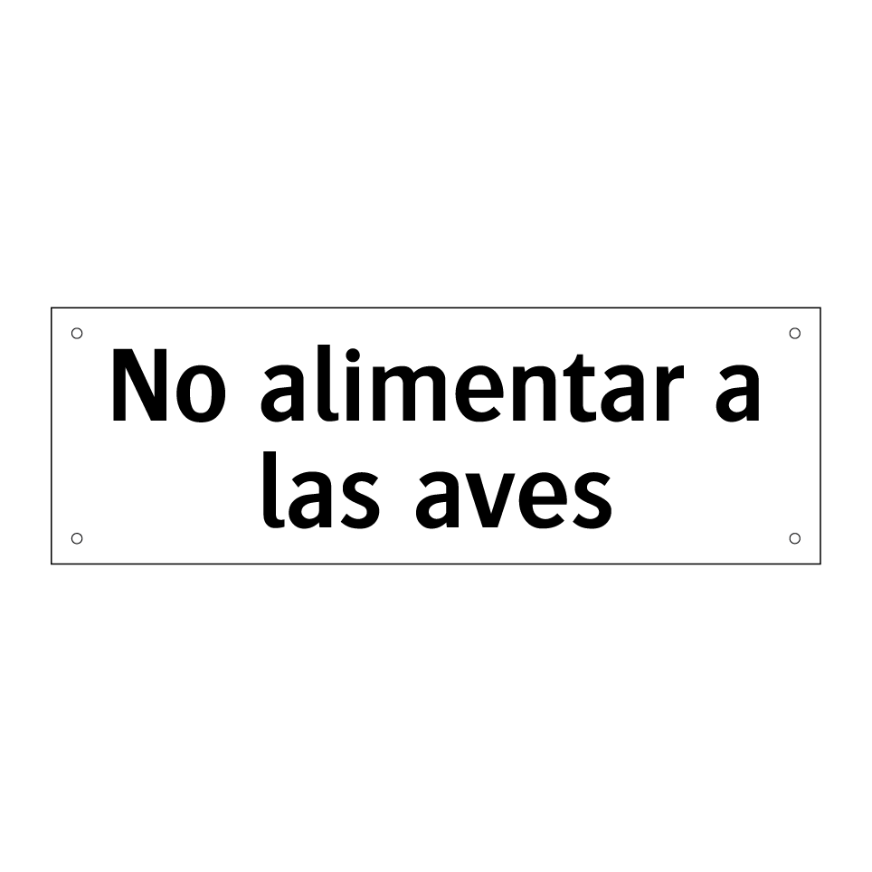 No alimentar a las aves