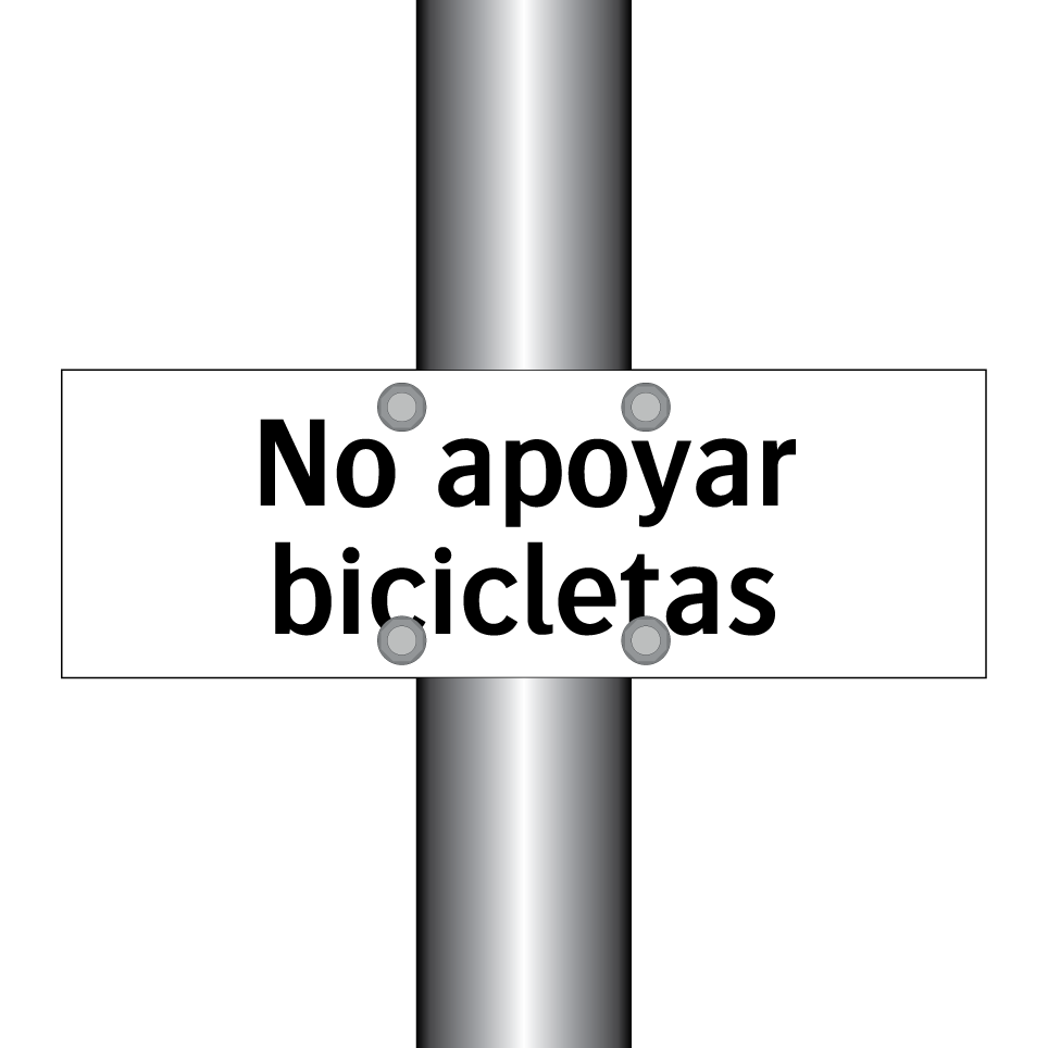 No apoyar bicicletas