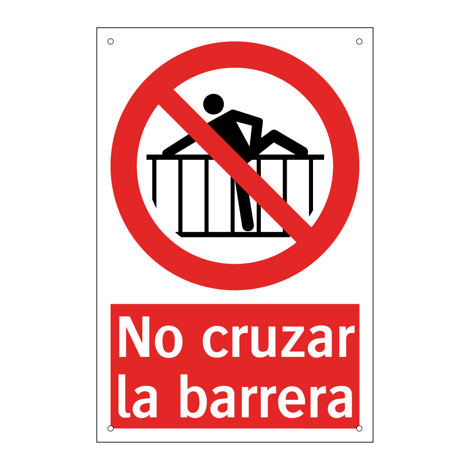 No cruzar la barrera