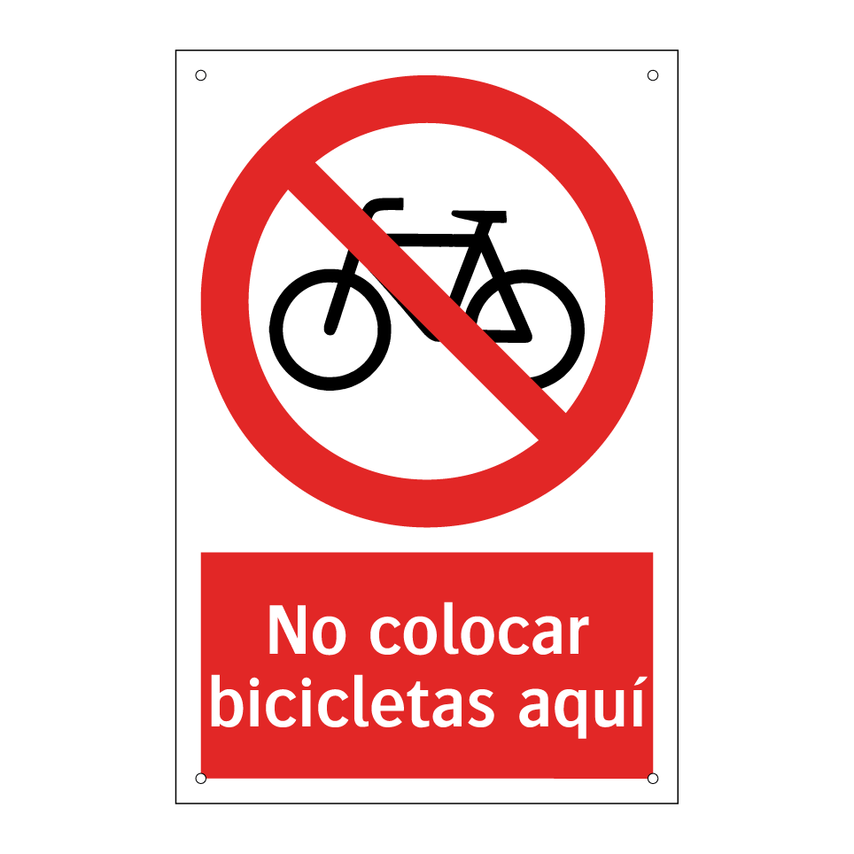No colocar bicicletas aquí